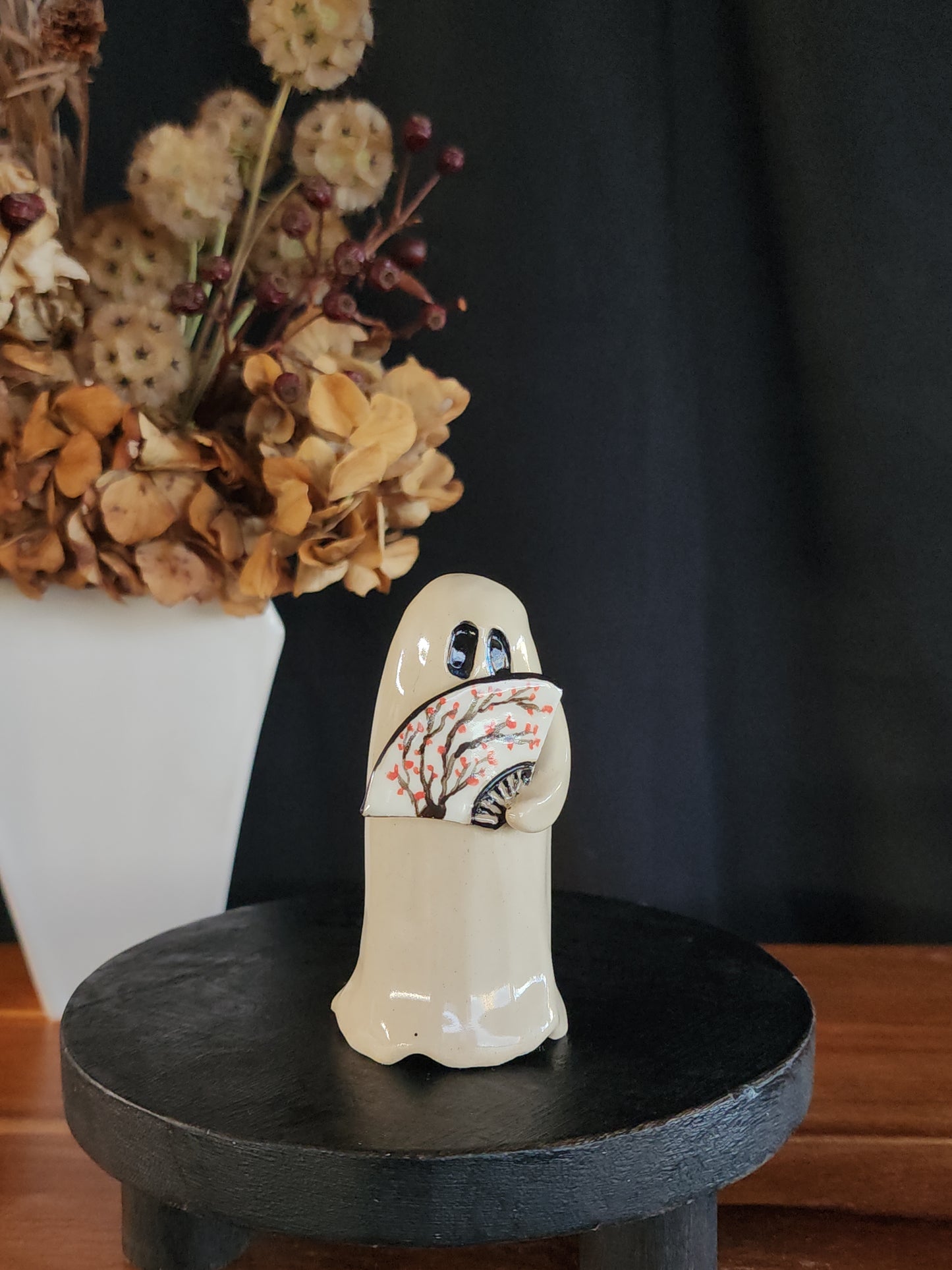 Cherry Blossom Fan - Ceramic Ghost