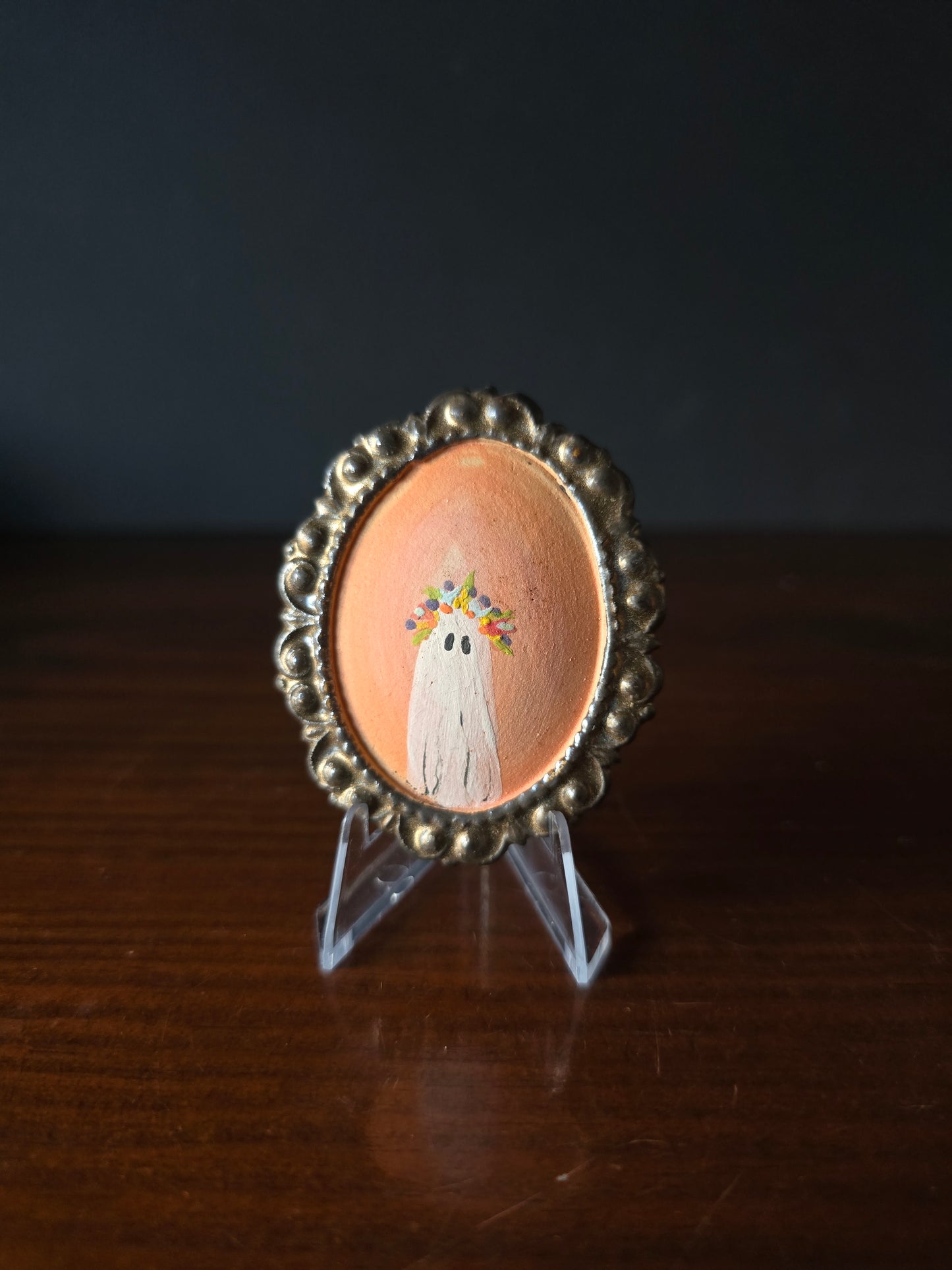 Flower Crown (Pink) - Ceramic Ghost Portrait