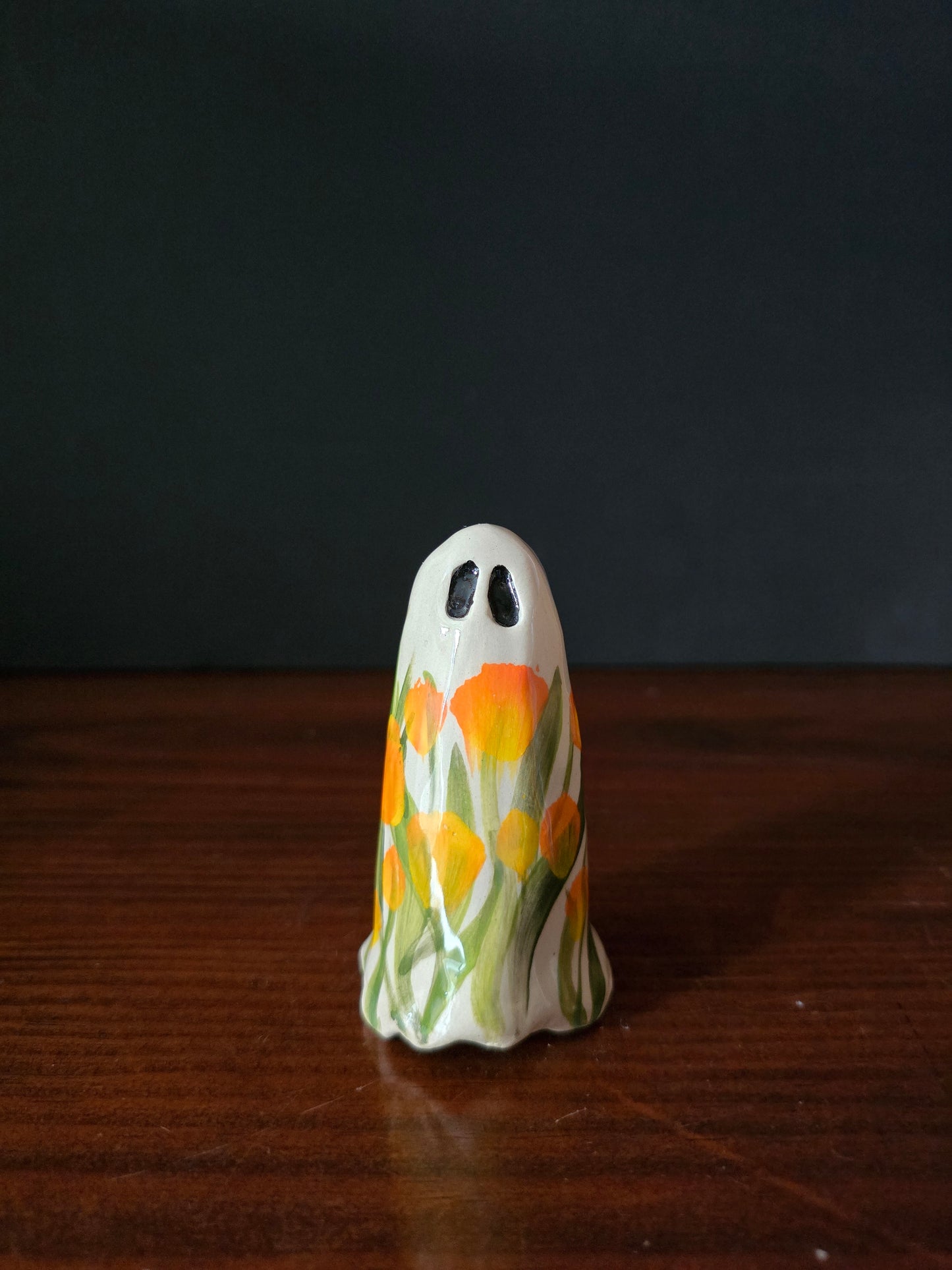 Orange Poppy- Ceramic Ghost