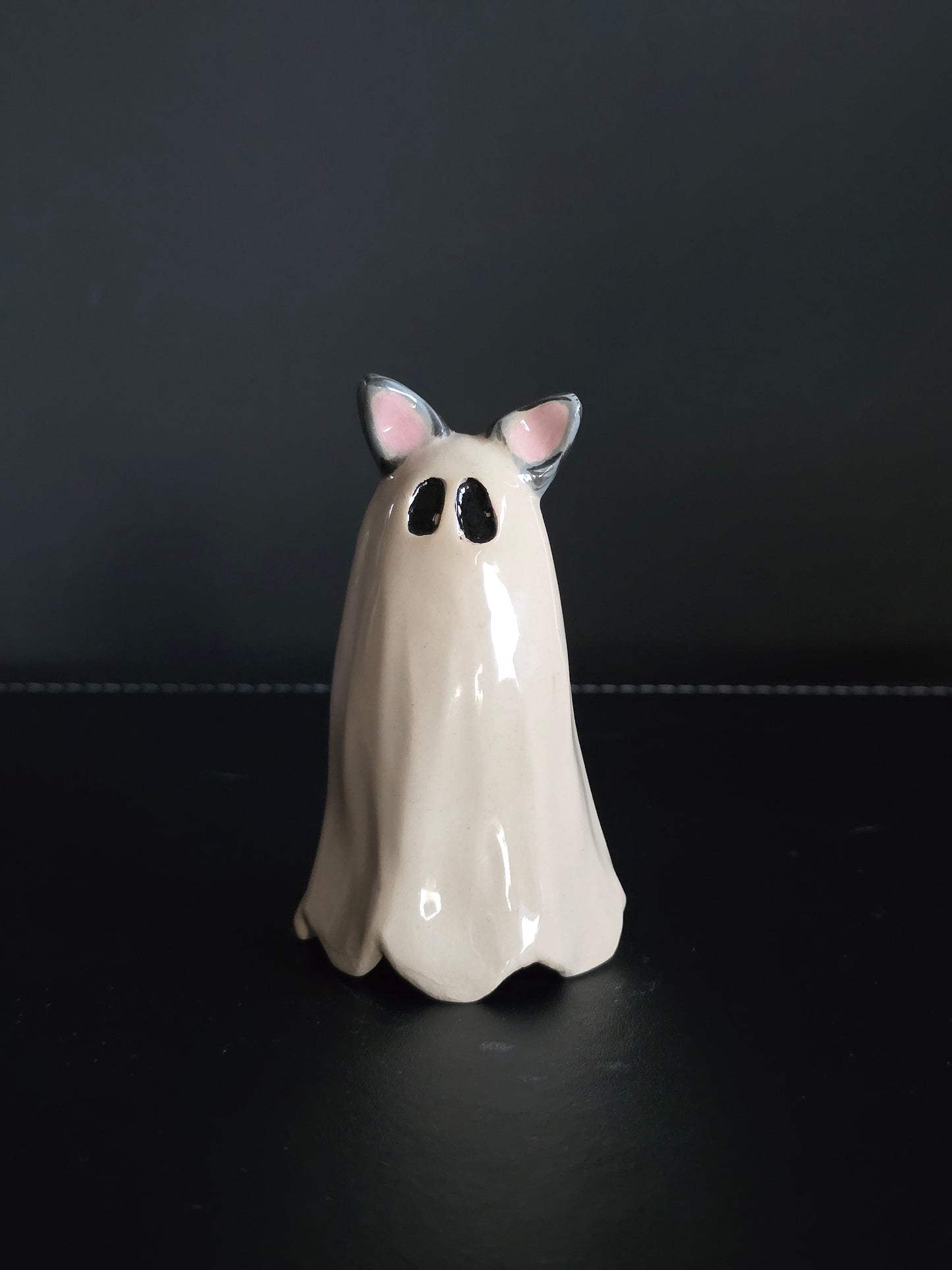 Grey Cat Ears - Ceramic Ghost