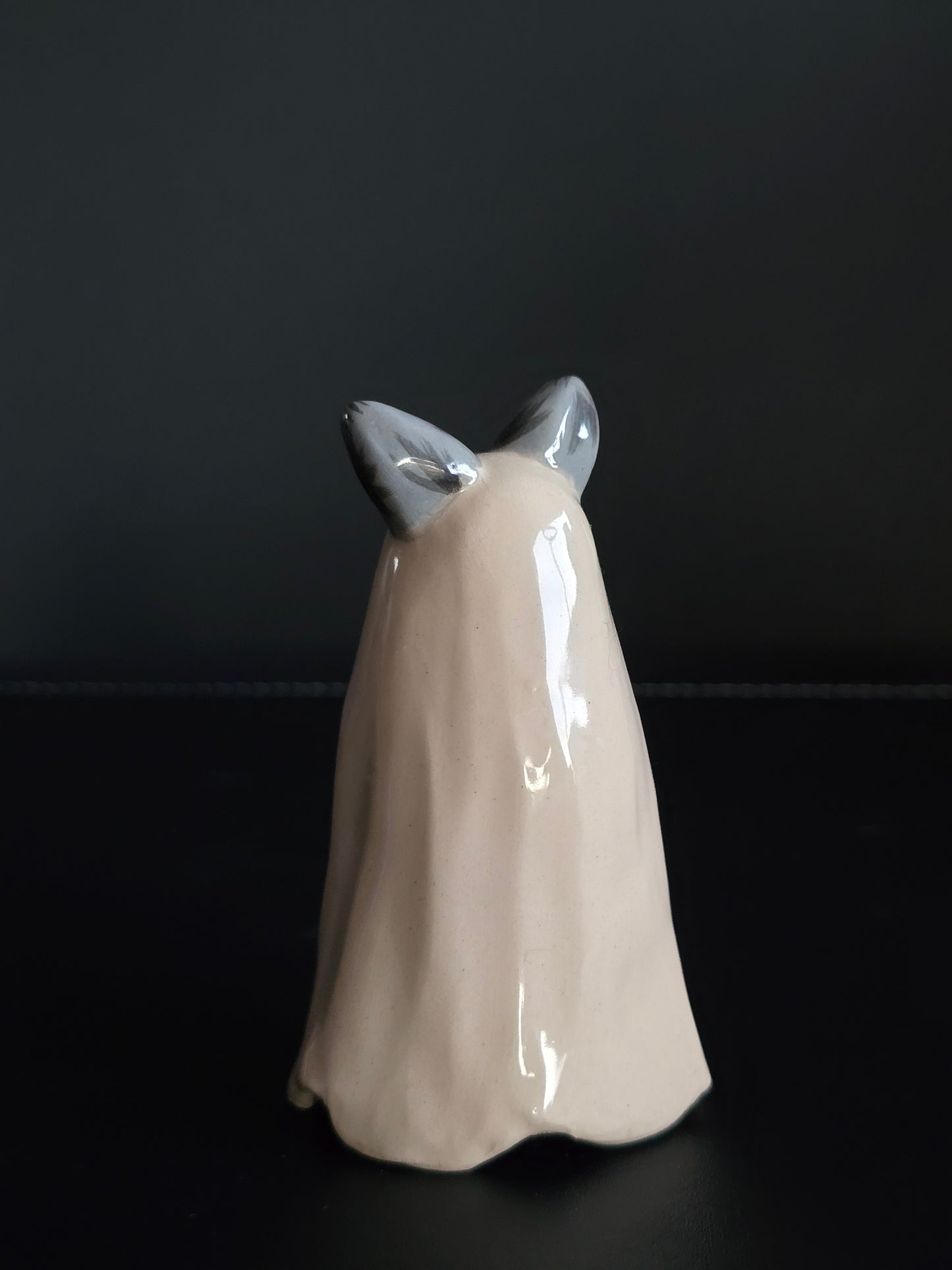 Grey Cat Ears - Ceramic Ghost