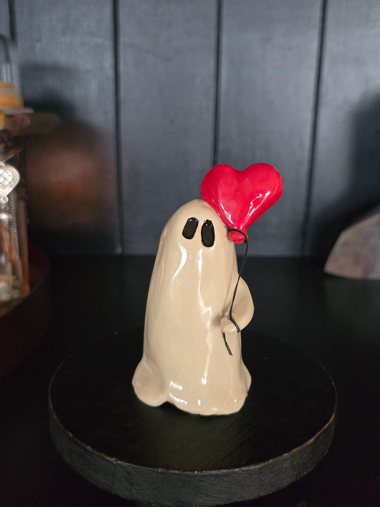 Heart Balloon - Ceramic Ghost