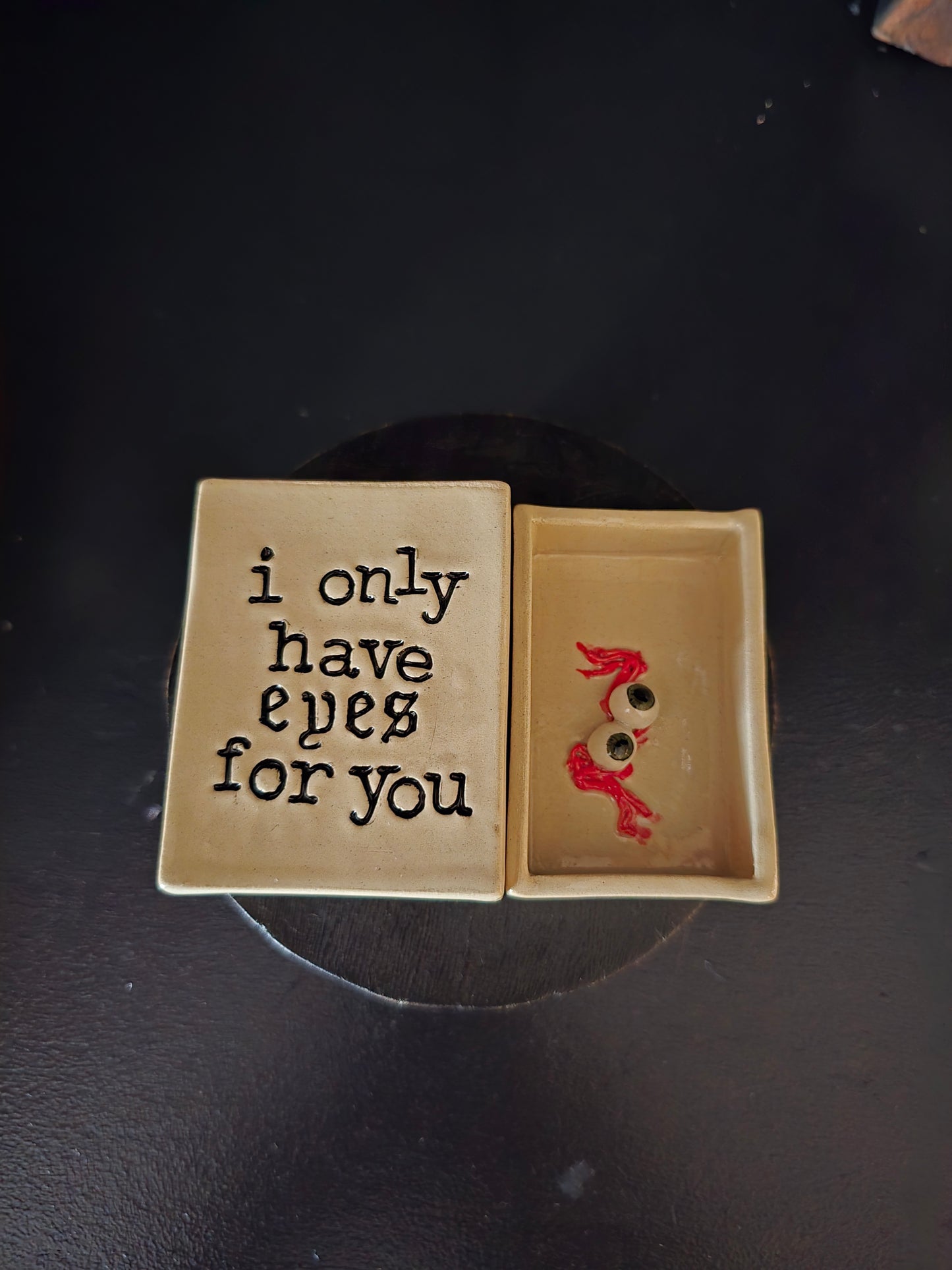 Only have eyes for you 1 - Ceramic Matchbox
