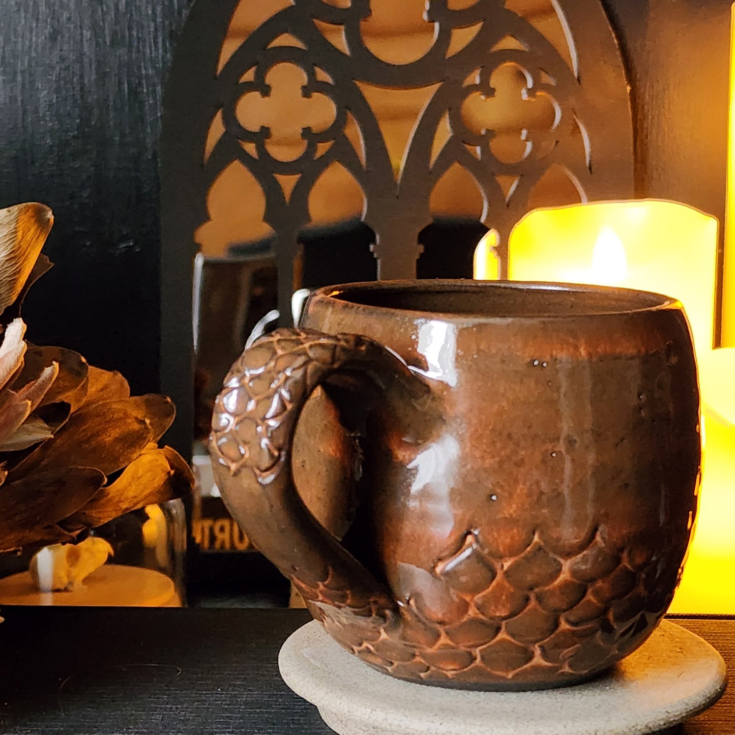 Orange Dragon Scale Mug