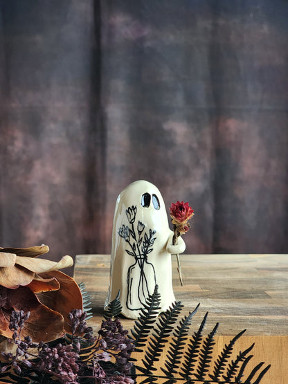 Flower Holder Ceramic Ghost - 2