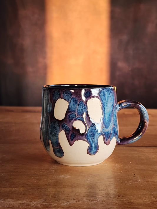 Drippy Skull Mug - Blueberry blobs