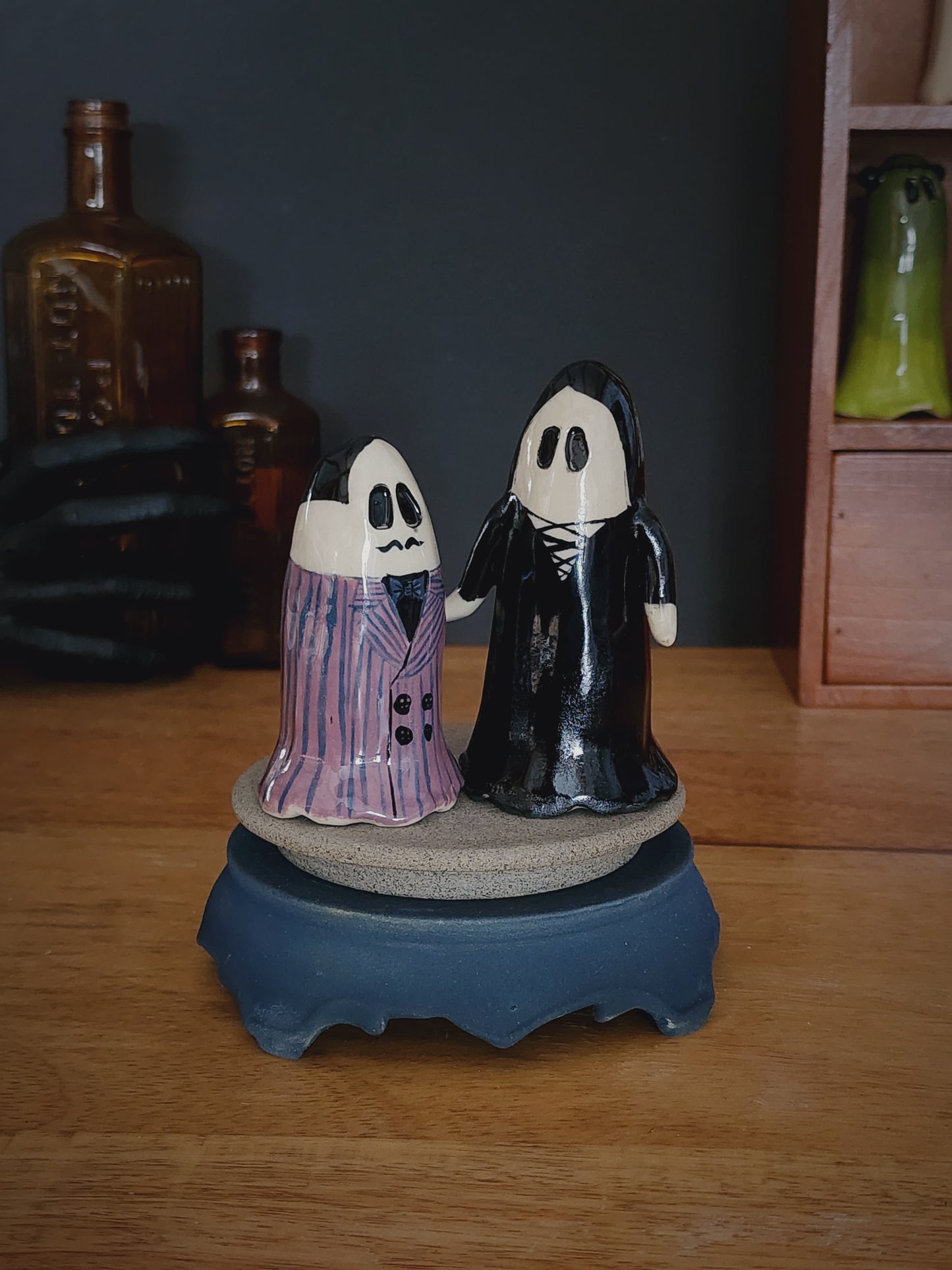 Morticia and Gomez 2 - Ceramic Ghosts