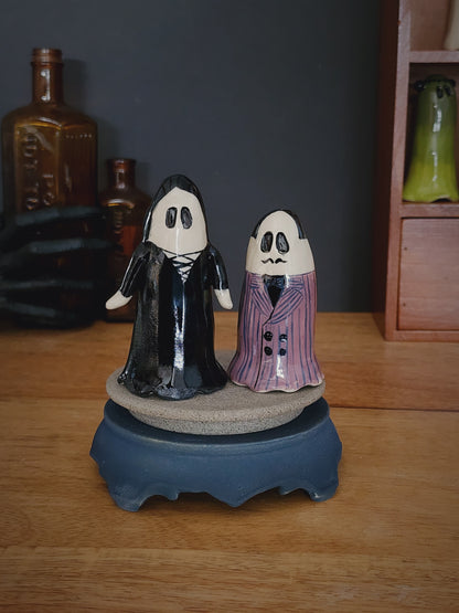 Morticia and Gomez 2 - Ceramic Ghosts