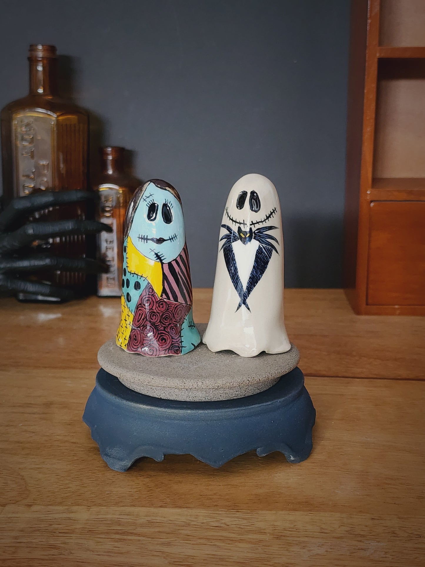 Jack and Sally - Ceramic Ghosts