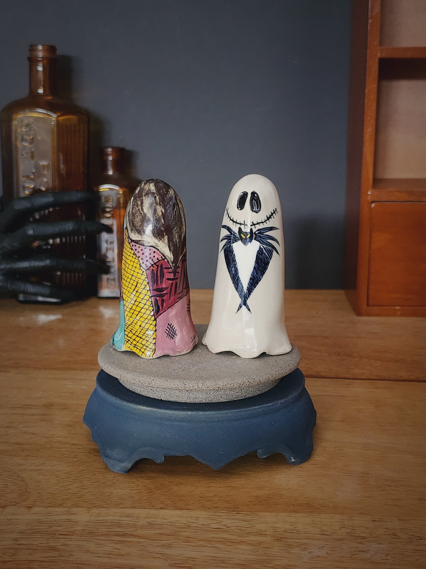 Jack and Sally - Ceramic Ghosts