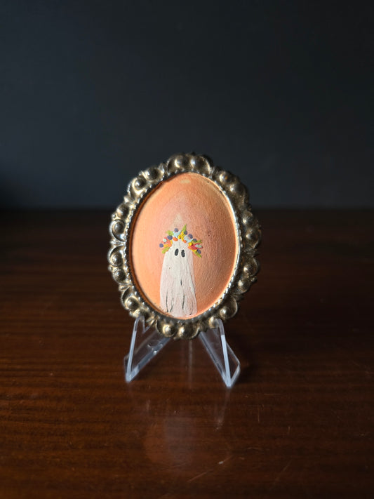 Flower Crown (Pink) - Ceramic Ghost Portrait