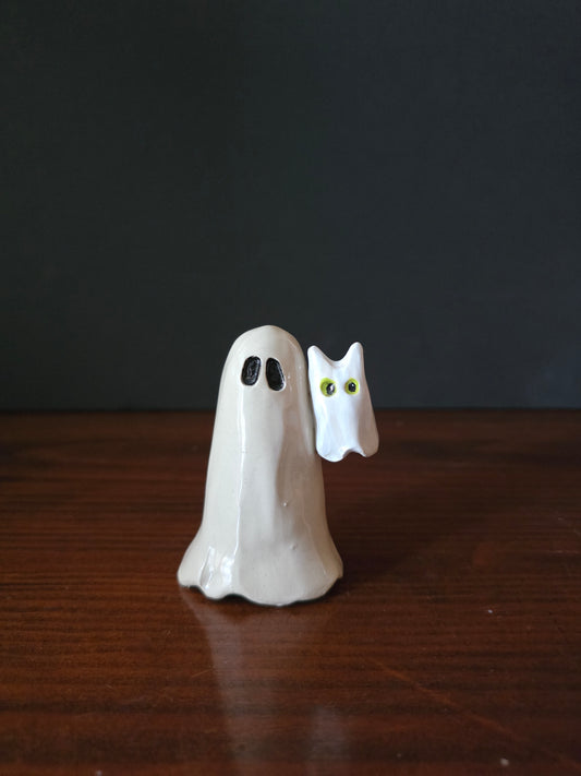 Ghost Pet - Green-eyed - Ceramic Ghost