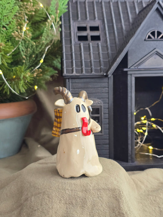 Krampus with Basket - Ceramic Ghost