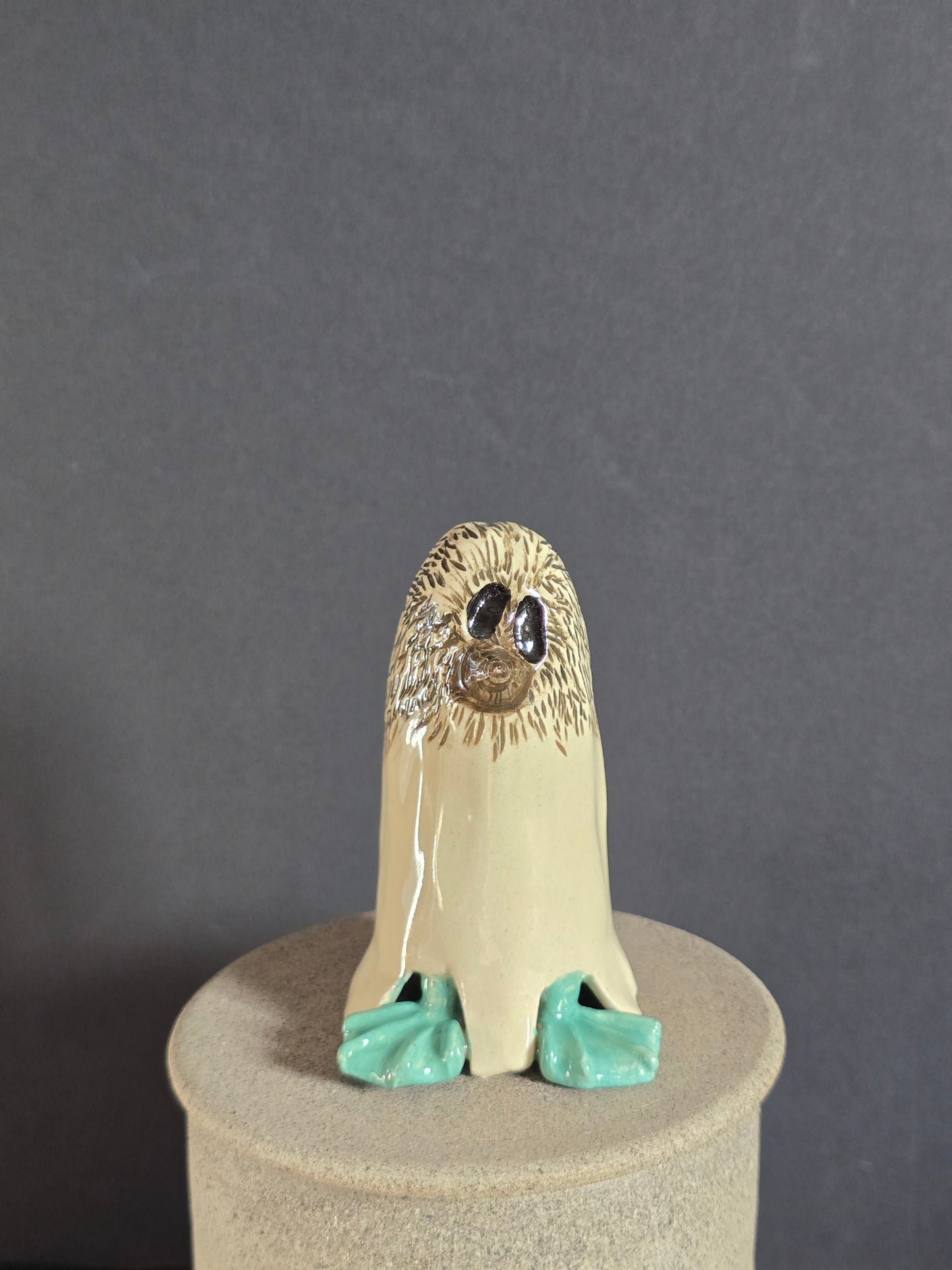 Blue Footed BOOOOby - Ceramic Ghost