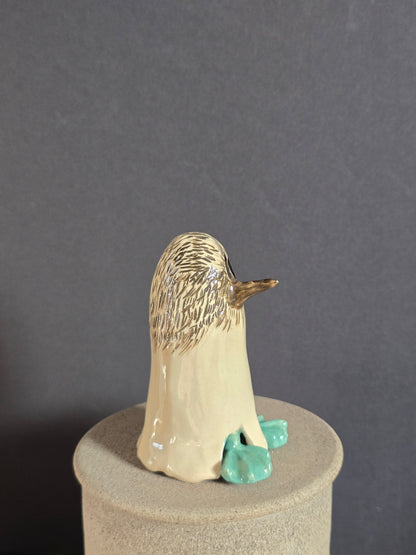 Blue Footed BOOOOby - Ceramic Ghost