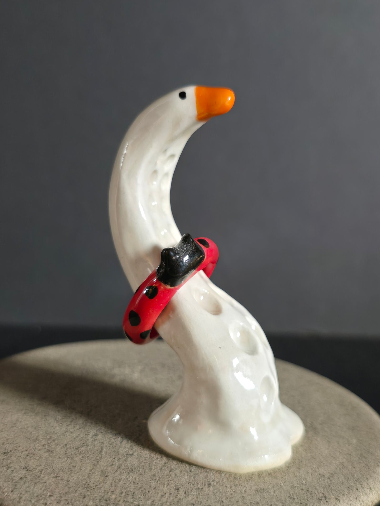 Lady Bug Ceramic Ring - sz 11