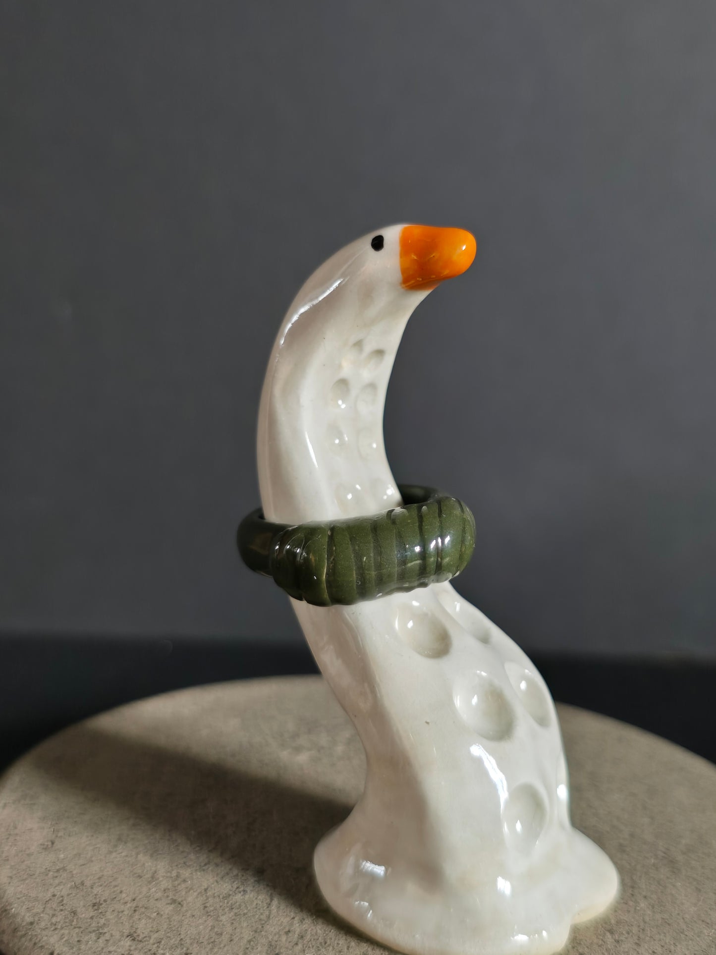 Rolly Poly Bug Ceramic Ring - sz 9.5